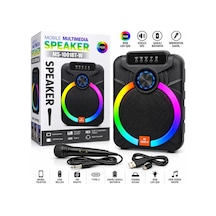 10 Inc Karaoke Mikrofonlu Speaker Hoparlör Bt - Sd - Usb Sarjlı Rgb Işıklı Dc 5v - Aux Ms-1001bt-2 Pl-4800 Bx40