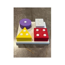 Montessori Geometrik Şekil Eşleştirme Şekil Yerleştirme Oyunu