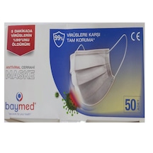 3 Katlı Beyaz Maske Cerrahi Yetişkin 10 Kutu 500 Adet