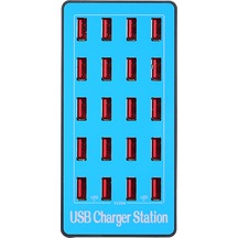 Maiyame 20 Portlu Usb Şarj Aleti 5v20a Akıllı Telefon Tablet Hızlı Şarj, Evrensel Uyumlu, Aşırı Yük/koruma, Soğutma Fanlı, Led Göstergeli