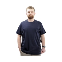 Mode Xl Büyük Beden Baskılı Erkek T-shirt Bisiklet Yaka Sımplıcıty U24046 Lacivert Lacivert