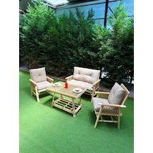 Mardin Bahçe Balkon Mobilyası 2+1+1+masa Premium Ahşap Bahçe Takımı Balkon Mobilyası Diğer