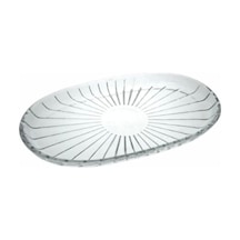 Paşabahçe 54783 Elegant Oval Servis Tabağı 16x28 Cm Çok Renkli