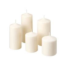 Ikea Fenomen 5'li Blok Mum Seti 5,9-6,7 Cm Beyaz