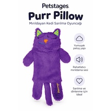 Petstages Hırıltı Sesli Purr Pillow Mırıldayan Kedi Peluş Sarılma Oyuncağı - Sesli Ve Titreşimli