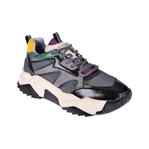 Pullman Kadın Spor Ayakkabı Sneaker Sms-65142 Siyah Mor-siyah Mor Siyah - Mor