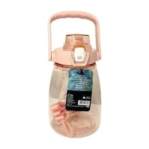 Gıpta Askılı Pipetli Tritan Sporcu Matara 1200 Ml Pembe Çok Renkli