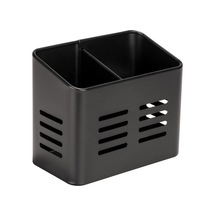 Baco Çatal Bıçak Sepeti, Siyah Açık Hava Mutfak Sepeti, Çatal Bıçak Takımı İçin Siyah Toz Kaplamalı Metalden Yapılmıştır, 16 X 13,5 X 9 Cm Çok Renkli
