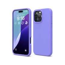 Apple Uyumlu iPhone 16 Pro Max Uyumlu Kılıf Nano İçi Kadife Silikon - Lila