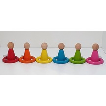 Waldorf Montessori Pegleri Nins Ve Halkaları 6lı İnsancık + 6'l