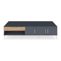 Kronos Tv Ünitesi 2 Raflı Tek Çekmeceli 3 Kapaklı 220x59x51 Antrasit-antrasit/çam Antrasıt/atlas Çam - Antrasıt