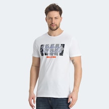 Slazenger RATAN Erkek Baskılı Beyaz Tişört