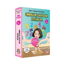 Dört İşlem Kartları - Ondalık Sayılar/Kesirler (9+ Yaş)- Yağmur Çocuk
