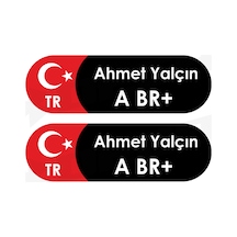 Motosiklet Kan Grubu Sticker Etiket