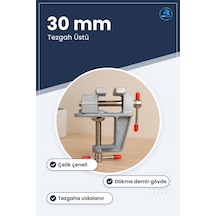 Mini Masa Mengene 30 Mm Tezgah Üstü Dökme Demir Gövdeli Çelik Çen