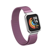 Xiaomi Redmi Watch Mi Watch Lite Uyumlu Krd-58 Metal Ogaa Kordon-lila