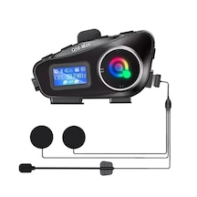 Go İthalat Q58 Motorsikletler İçin Fener Özellikli Sd Kart Bölümlü Lcd Ekranlı Kablosuz Bluetooth Ku