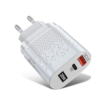Uslion 20w Usb Qc3.0 Şarj Pd3.0 Hızlı Şarj Aleti Şarj Başlık- 5775 Siyah