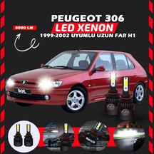 Peugeot 306 1999-2002 Uzun Far Uyumlu Şimşek Etkili Led Xenon Light Series H1