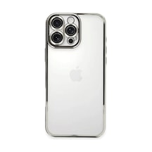 Newface Apple İphone 16 Pro Kılıf Razer Lensli Silikon - Gümüş