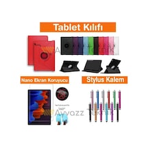 Huawei Uyumlu T5 10 360 Derece Dönerli Standlı Tablet Kılıfı 3Lü Set