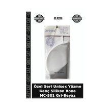 Özel Seri Unisex Yüzme Genç Silikon Bone Mc-501 Gri-beyaz Gri - Beyaz