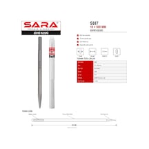 Sara S887 Sivri Keski 18 X 500 Mm, Çelik Gövde, Sivri Uç
