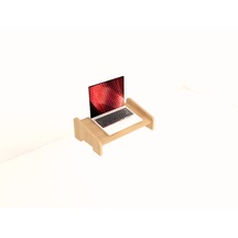 Ahşap Laptop -notebook Standı Ergonomik Masaüstü Yükseltici & Organizer