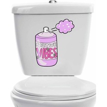 Pozitif Vibes Klozet Kapağı Banyo Wc Sticker 23x28 Cm