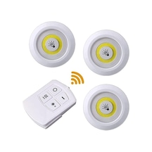 Uzaktan Kumandalı Üçlü Led Spot Lamba - Pilli Ve Pratik 10 Parça Siyah