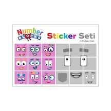 Number Blocks Matematik Eğitici Birim Küp Snapcubes /81-90 Sticker 18 Pcs