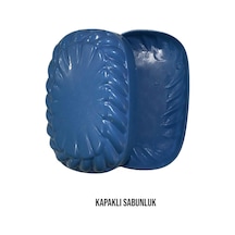 Buççin Online Mağaza Kapaklı Sabunluk 2 Adet Renkli Plastik Mavi Çok Renkli
