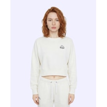 Kappa Logo Cindyna Kadın Ekru Regular Sweatshirt