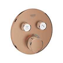 Grohtherm Smartcontrol Çift Valfli Akış Kontrollü Ankastre Termostatik Duş Bataryası - 29119Dl0 Bakır