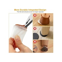 Flybuy Silikon Sandalye Glide 34 Parça, Yuvarlak Ve Kare Keçe Sandalye İpuçları, Parke İçin Çizilmez Sandalye Bacak Koruyucusu, Fonepro -