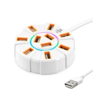 Usb Hub 10 Usb 1.2m Beyaz Hdx7034