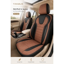 Dacia Duster 2010+ Uyumlu Monza Serisi Sport Tay Tüyü Kadife Taba Siyah Koltuk Kılıfı