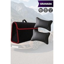 Granada Uyumlu Koltuk Yastığı Bagaj Çantası Siyah Renk Lüks Model