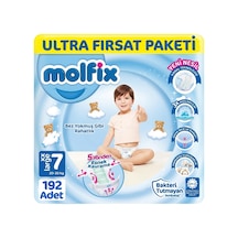 Molfix 7 Beden Bebek Bezi Ultra Fırsat Paketi 48x4 192 Adet 7 Numara