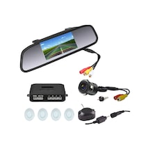 Gpr Kameralı Park Sensörü 4.3 'Ayna Ekranlı Beyaz Sensör Full Set