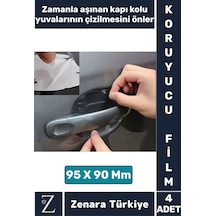 Kolay Montaj Otomobil Kapı Yuvası Araba Kapı Kolu Çizilme Aşınma Yıpranma Darbe Koruyucu Film 4 Adet