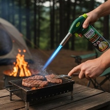 Outdoor Kamp, Piknik Ve Tamir İşleri İçin Kamp Gazı Seti Taşınabilir Pürmüz Alev Tabancası Ve Yüksek Performanslı Gaz Kartuşu Mavi