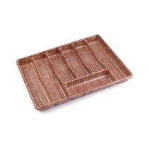 Ers Büyük - Ahşap Renk - 7 Bölmeli Çekmece İçi Kaşıklık 50x37cm Çok Renkli