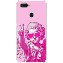 Oppo A5s-ax7-a12 Uyumlu Neon Gözlüklü Modern Eros Baskılı Silikon Kılıf Renkli