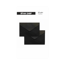 Siyah Zarf Davetiye Zarfı 13x18 Cm 25 Adet Kalın Gramajlı Zarf