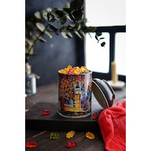Afremov Big Ban Desenli Yuvarlak Metal Kutu, 9 X 11 Cm, 0.6 Lt