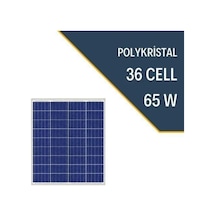 65W POLYKRİSTAL GÜNEŞ PANELİ