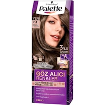 Palette Göz Alıcı Renkler Krem Saç Boyası 7 - 1 Küllü Kumral