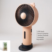 Summer Usb Şarjlı El Fanı I Taşınabilir Mini Fan I Yaz Serinleticisi I Vantilatör I Telefon Stantlı
