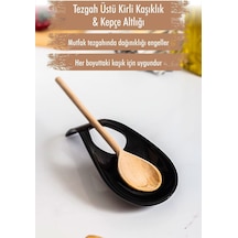 Akrilik Siyah Tezgah Üstü Kirli Kaşıklık & Kepçe Altlığı Akrilik Siyah Diğer